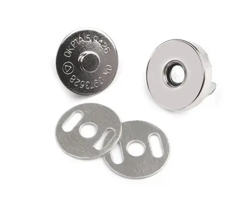 Zapínanie na tašky magnet 18mm/nikel