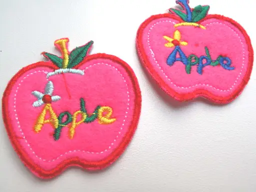 Nažehľovačka jablko Apple 45x50mm/ružová výrazná