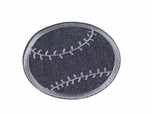 Nažehľovačka lopta vyšívaná 100mm/sivo- jeans čierna