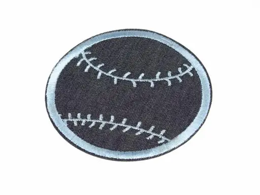 Nažehľovačka lopta vyšívaná 100mm/svetlomodro- jeans čierna