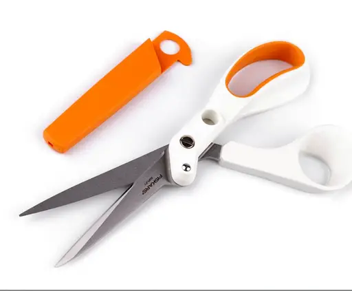 Nožnice kovové profesionálne krajčírske FISKARS 21cm/bielo- oranž- nikel