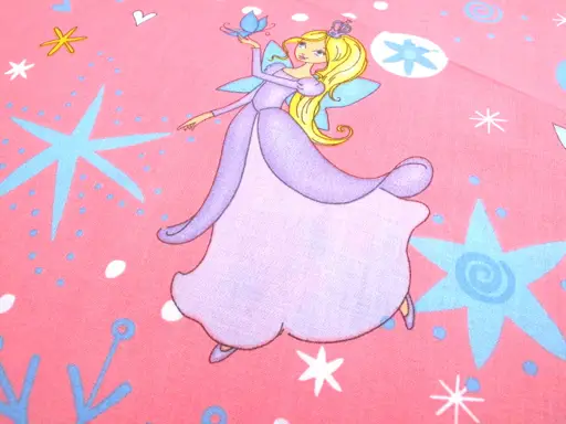 Bavlnené plátno obliečkovina princezná/svetlomodro- lila- žlto- ružová