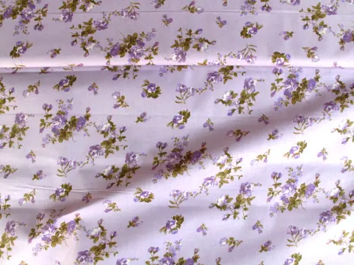 Bavlnené plátno obliečkovina kytice ruží/levandulovo- olivovo- lila svetlé