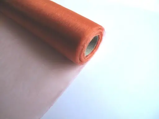 Organza jednofarebná rezaná 37cmx9m/oranžovotehlová