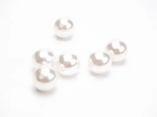 Korálky plastové voskované perly 20mmx 5ks/biele
