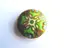 Korálka kovová Cloisonne placka 40mm/tyrkys- zelená