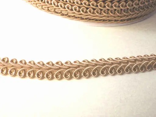 Prýmka galonová slučky dvojrad 10mm/béžová