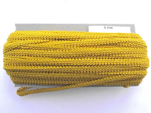 Prýmka galonová slučky dvojrad 10mm/žltá žĺtková výrazná