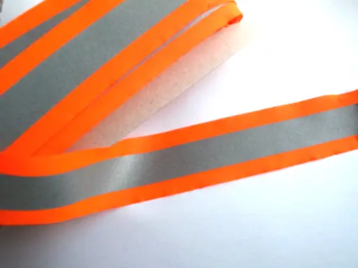 Reflexná páska dvojfarebná 40mm/oranžovo - strieborná