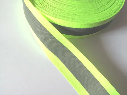 Reflexná páska dvojfarebná 40mm/strieborno- reflexná zelená