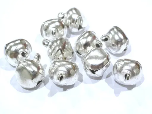 Roľničky kovové 12mmx10ks/strieborné