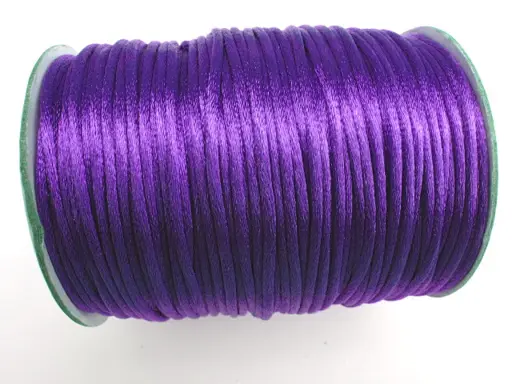 Šnúra saténová korzetová 2mm metráž/fialová purpurová