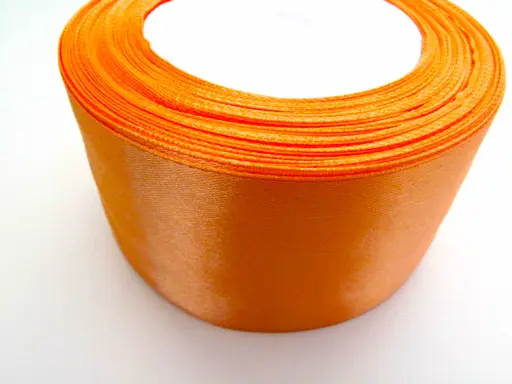 Stuha saténová 50mm/oranžová výrazná