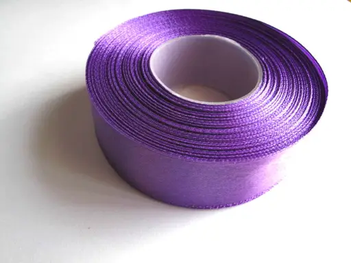 Stuha saténová 25mmx27m/fialová tmavá purpurová