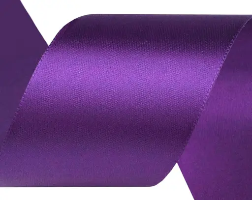 Stuha saténová obojstranná 50mm/purpurová fialová