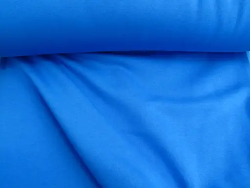 Teplákovina bavlnená elastická zateplená Golden/parížska modrá