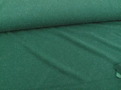Úplet Polyester elastický Lurex/strieborno- trávový tmavý
