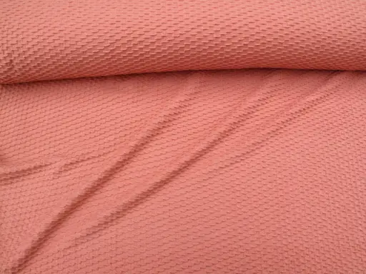 Úplet Žakar bavlnený elastický mriežka 09049/lososovohnedý svetlý