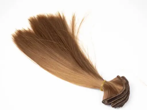 Vlasy pre bábiku rovné 22x100cm/zlatohnedé svetlé