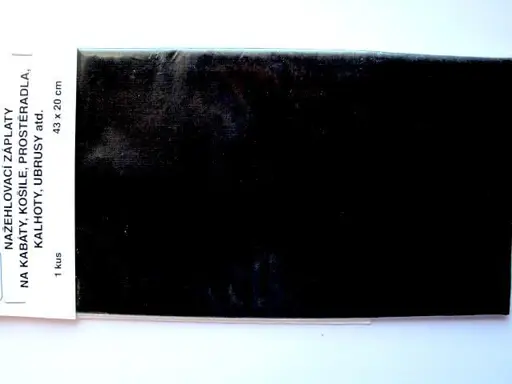 Nažehľovacia záplata Bavlna 43x20cm/čierna