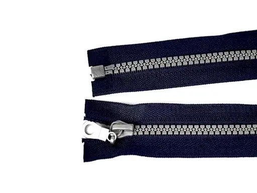 Zips kostený deliteľný 5mmx 70cm/striebornošedo- čierny