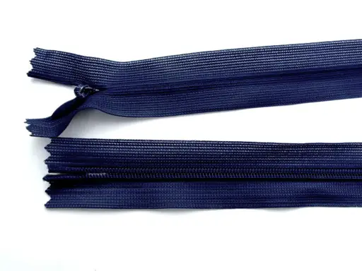 Zips skrytý dederón 22cm/tmavomodrý