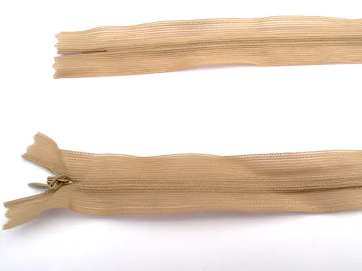 Zips skrytý dederón 60cm/béžový tmavší