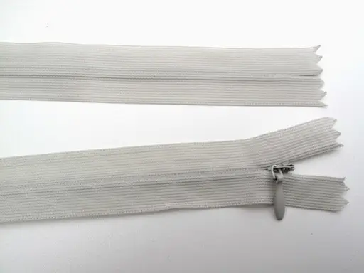 Zips skrytý dederón 18cm/svetlosivý