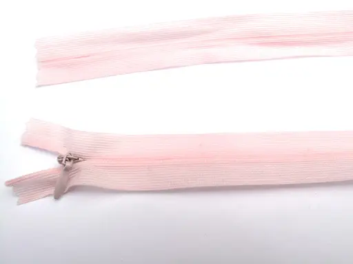 Zips skrytý dederón 22cm/ružovkastý