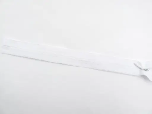 Zips skrytý dederón 22cm/biely
