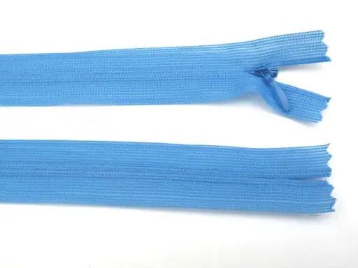 Zips skrytý dederón 22cm 331/belasý modrý