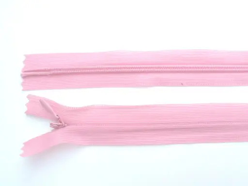 Zips skrytý dederón 22cm/svetloružový