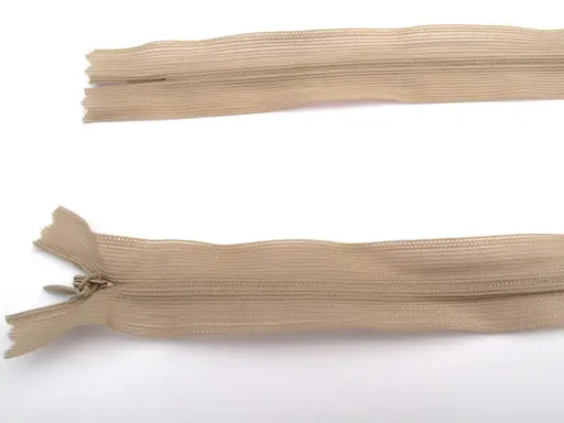 Zips skrytý dederón 22cm 292/sivobéžový
