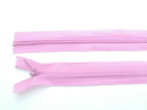 Zips skrytý dederón 40cm/fialovoružový svetlý