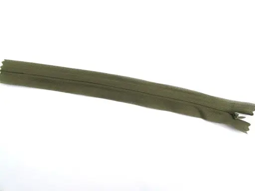 Zips skrytý dederón 22cm 327/army zelený tmavší