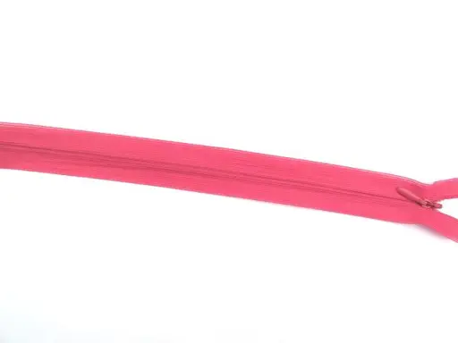 Zips skrytý dederón 22cm 396/koralový červený