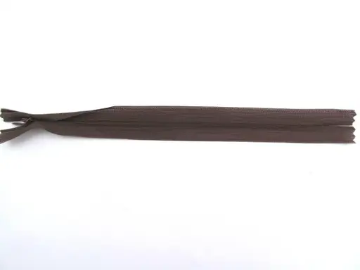 Zips skrytý dederón 18cm 299/kávový tmavý